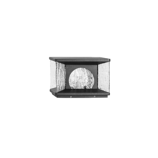 Art Deco Black Outdoor Pillar Lights