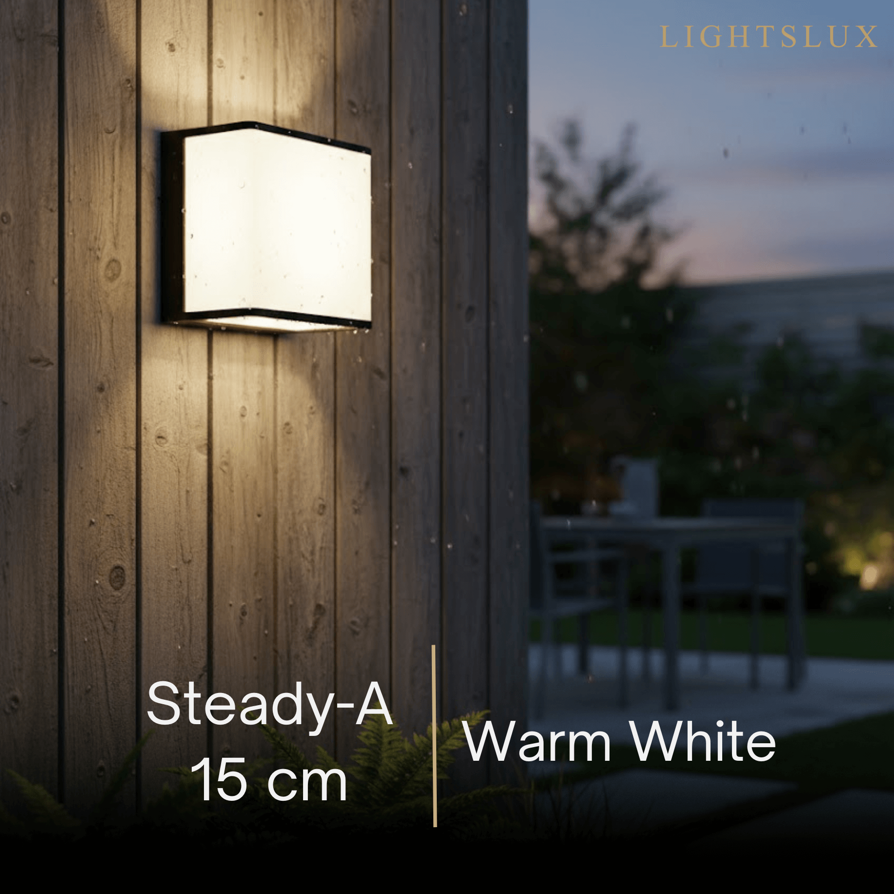 Lunara Modern Solar LED Outdoor Wall Lamp – Waterproof Sensor Light for Courtyard