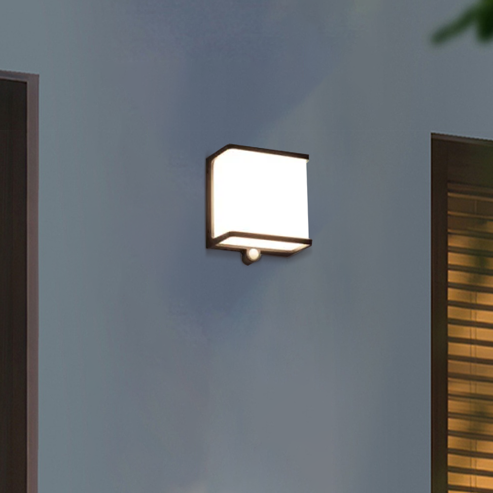 Modern Sensor Outdoor Wall Lamp Square Courtyard