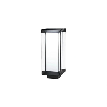 Arcato Modern Outdoor Floor Lamp - Black Cuboid Metal & Glass with RGB Lighting