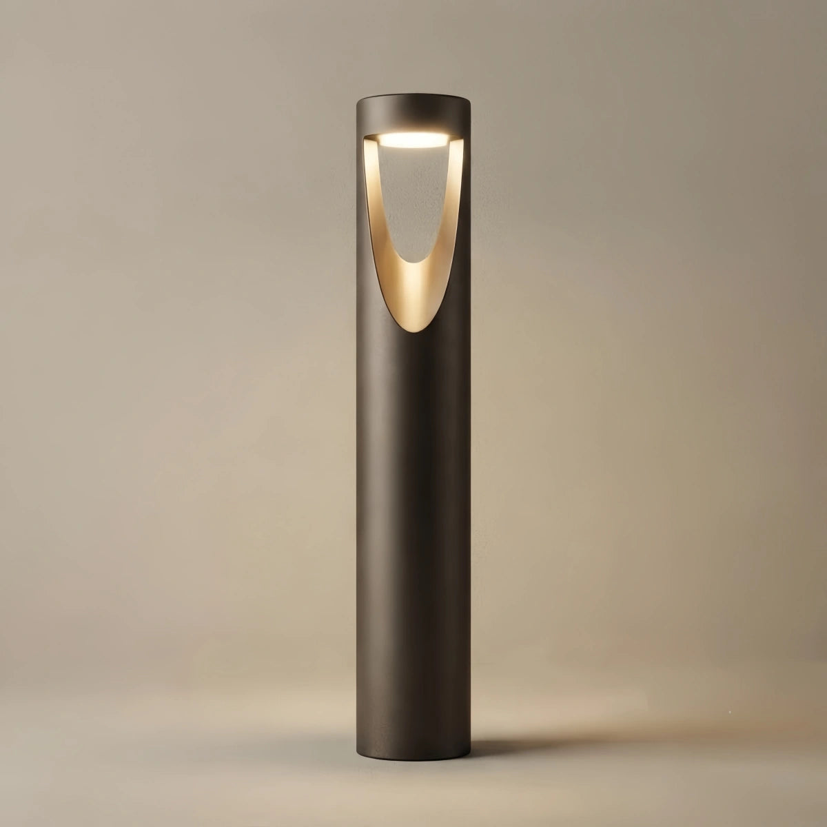 Irondale_Modern_Cylindrical_Pathway_Light_-_Black_Metal