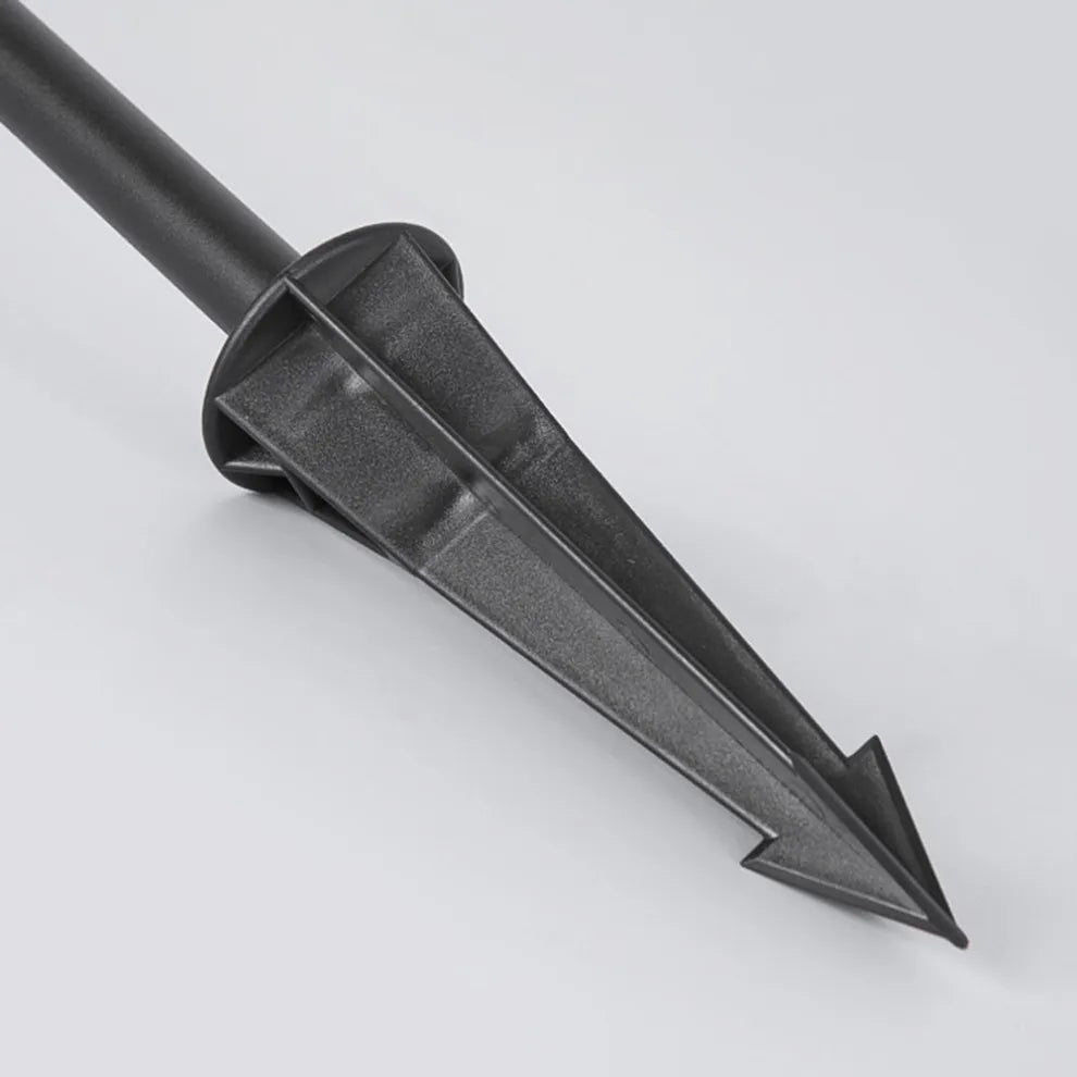 Modern Black Outdoor Path Light Mushroom-Shaped Detail