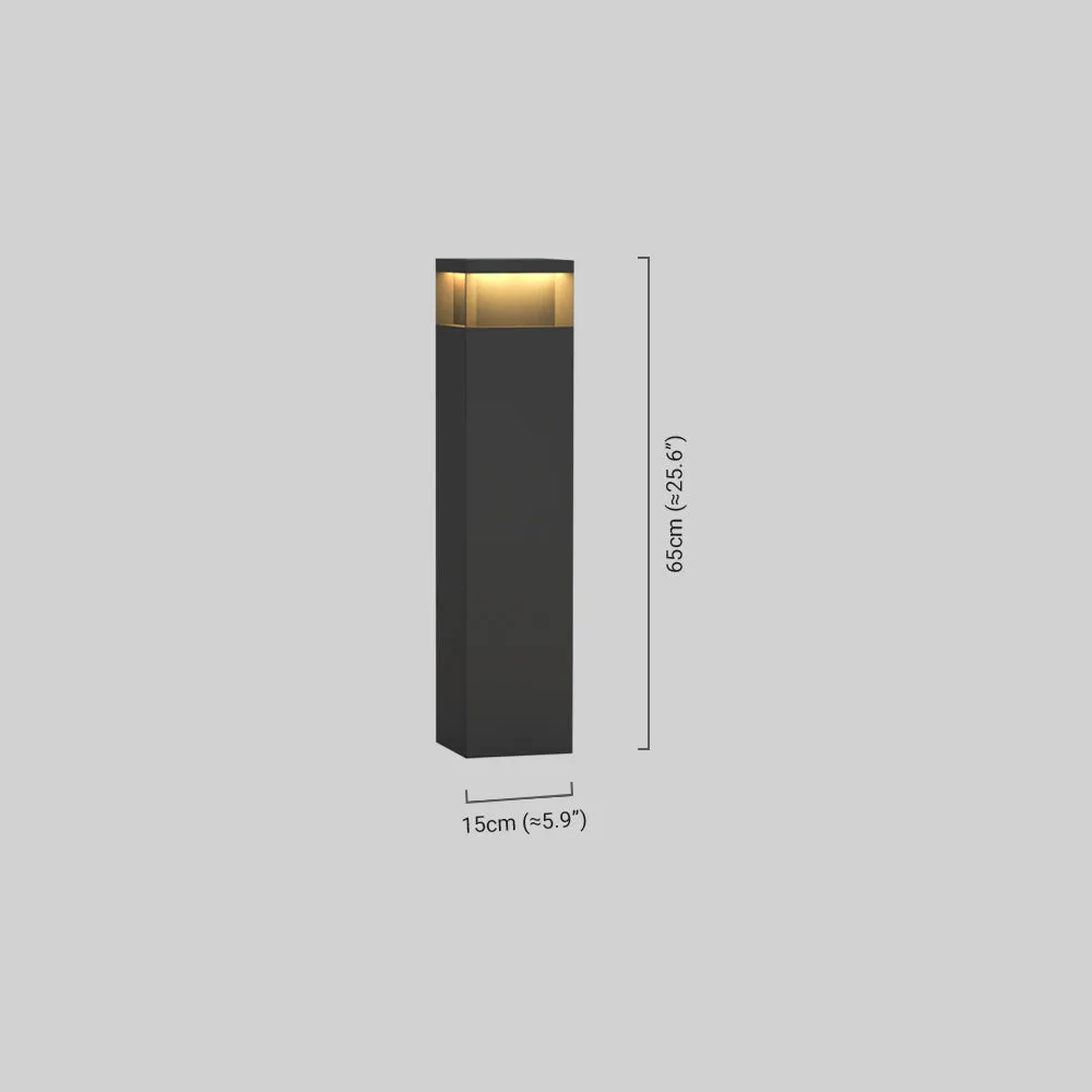 Modern Black Rectangular Path Light With suitable Size