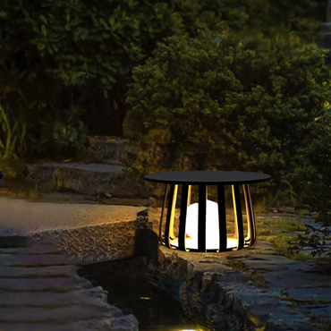 Modern Metal Solar Outdoor Floor Lamp