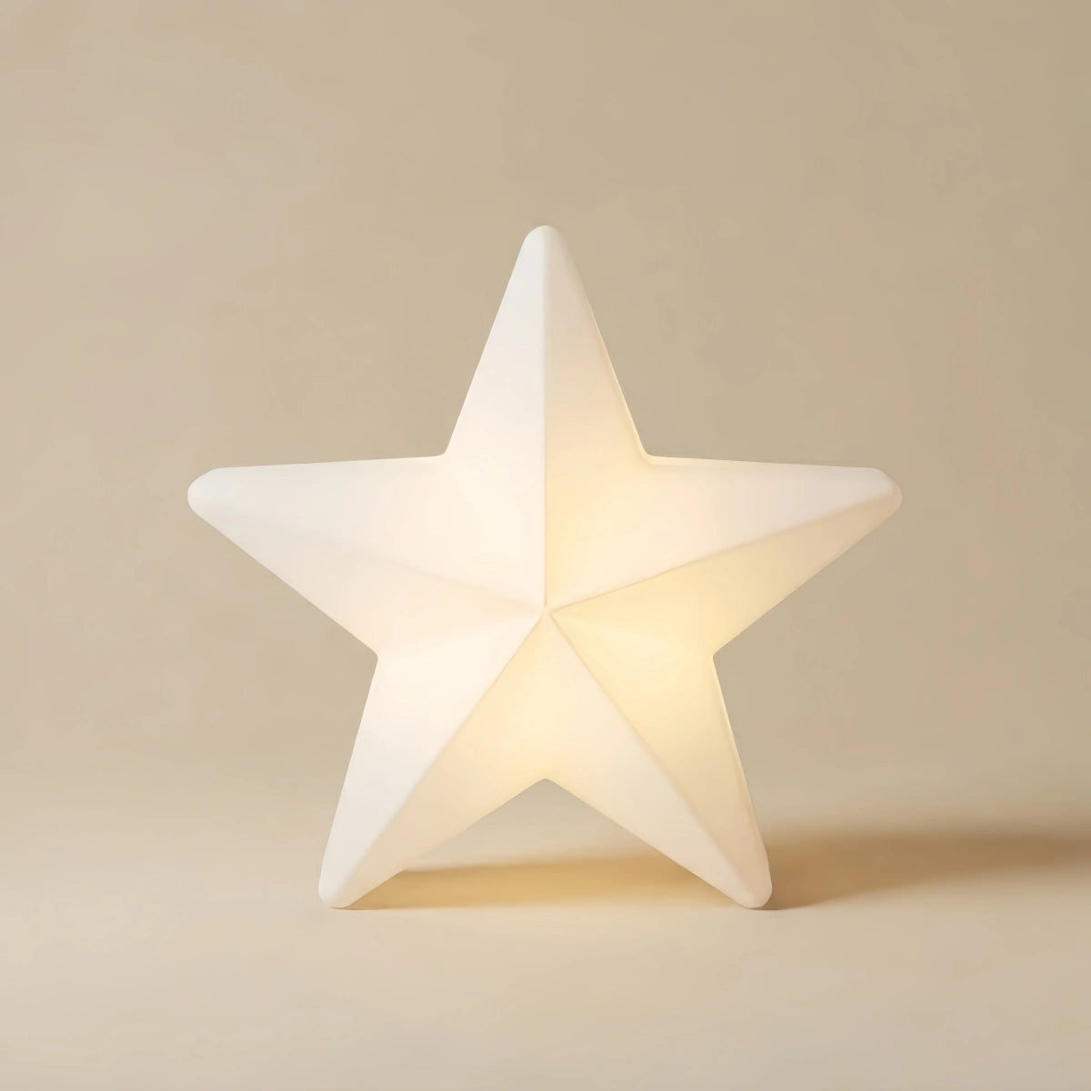 Vivara Modern Outdoor Path Lamp - White Acrylic Star Design Garden/Courtyard