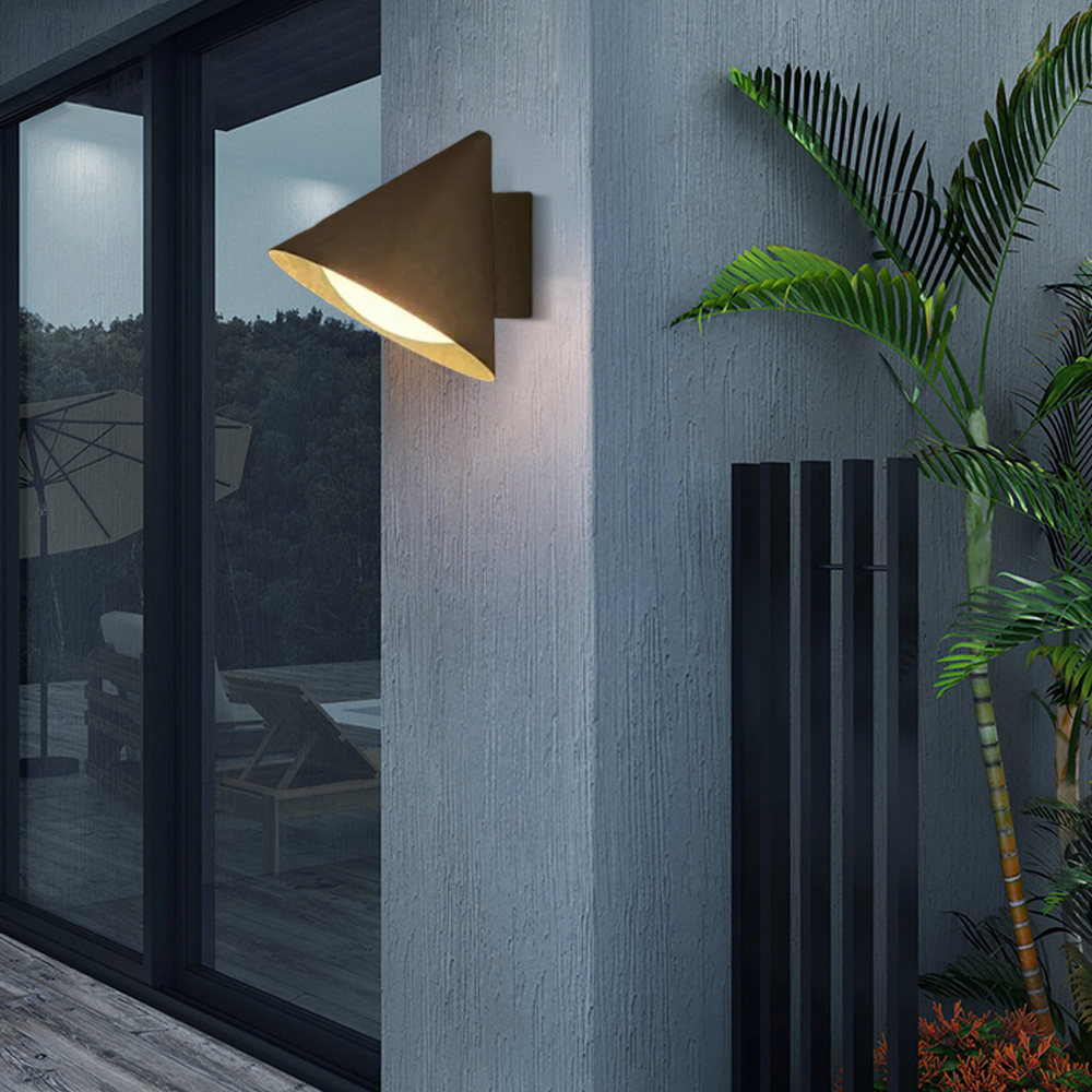 Minimalist Style A Conical Outdoor Wall Lamp best for Yard
