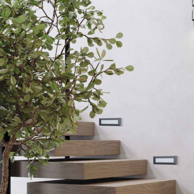 Minimalist Gray Deck Step Outdoor Stair