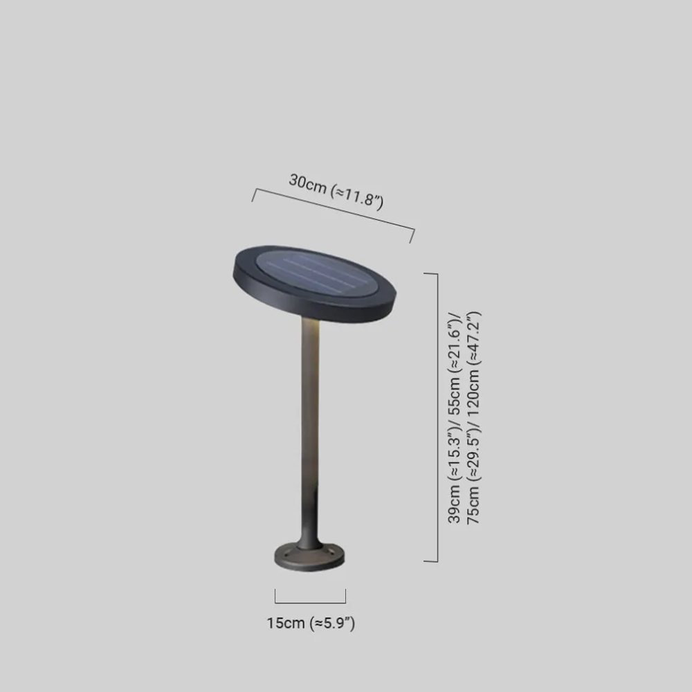 Irondale Minimalist Solar Pathway Light – Black Metal & Acrylic for Garden