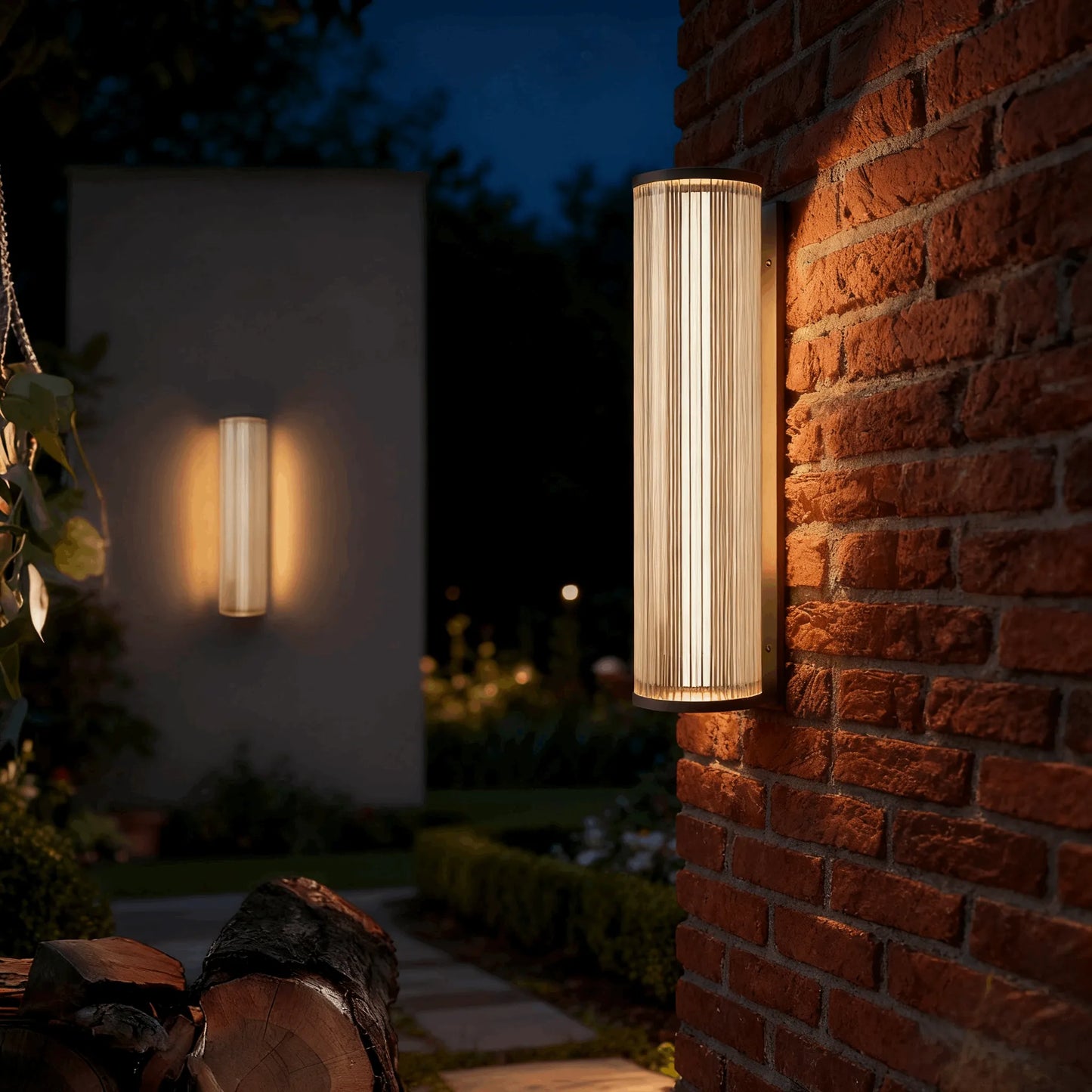 Lámpara de pared exterior Irondale - Moderna, con sensor resistente al agua