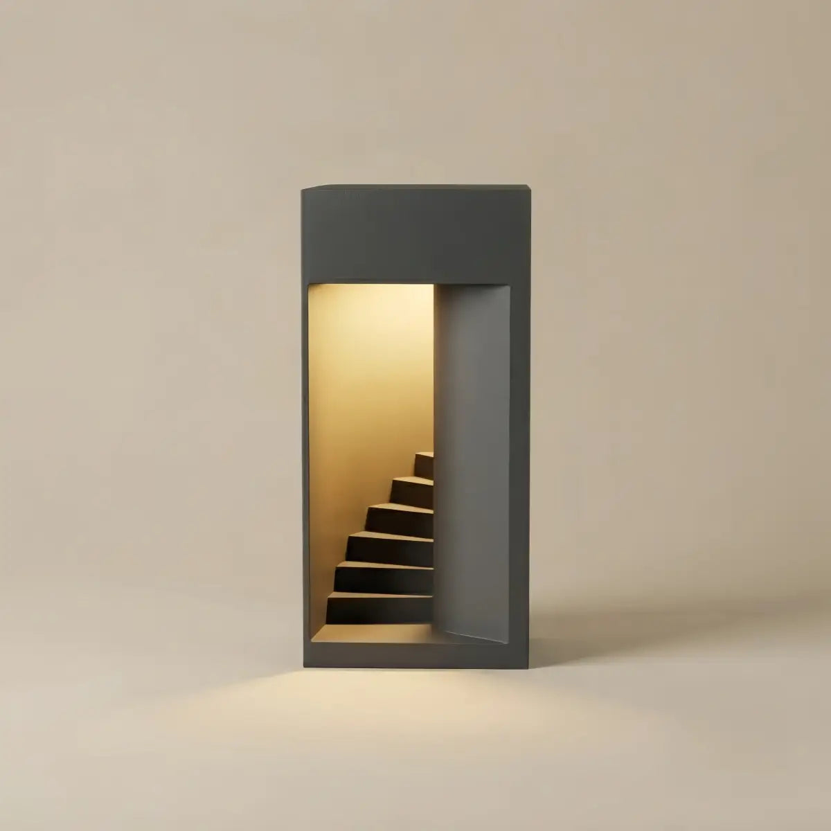 ALS793Arcato Modern Outdoor Floor Lamp - Black Metal Rectangular Design for Garden & Patio