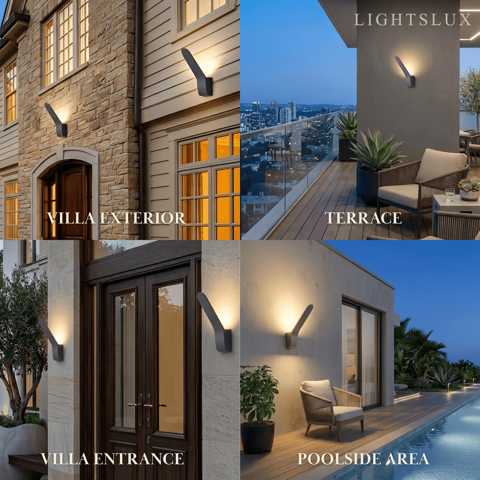 Arcato Modern Tilted Linear Outdoor Wall Lamp