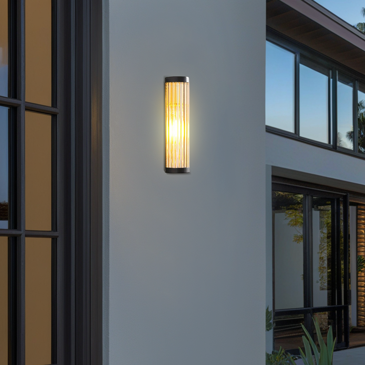Modern Black LED Outdoor Wall Lamp – Waterproof Light