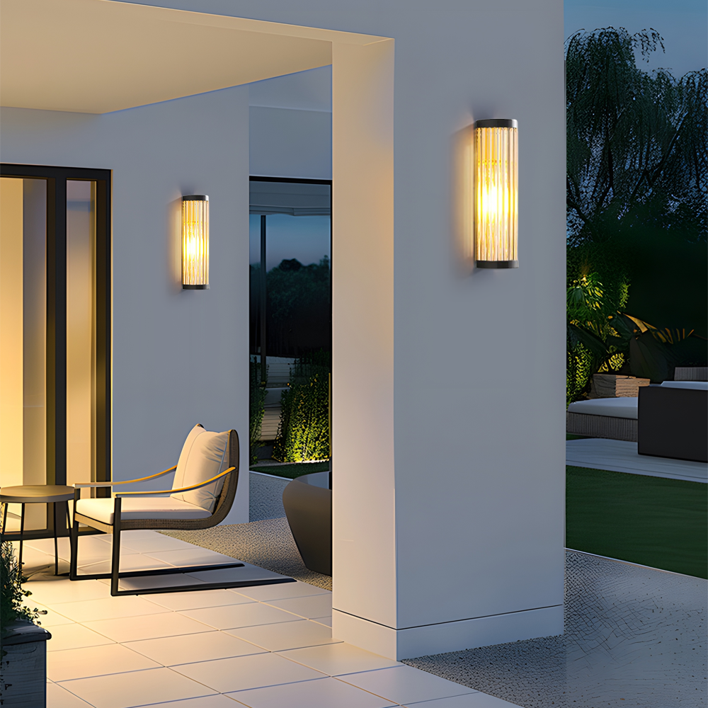 Modern Cylindrical Outdoor Wall Lamp Doorway 30cm