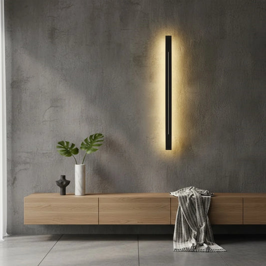 Arcato Minimalist LED Wall Lamp – Black/Gold for Bedroom