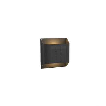 Irondale Modern Solar Sensor Wall Lamp – Black Metal Courtyard/Garden