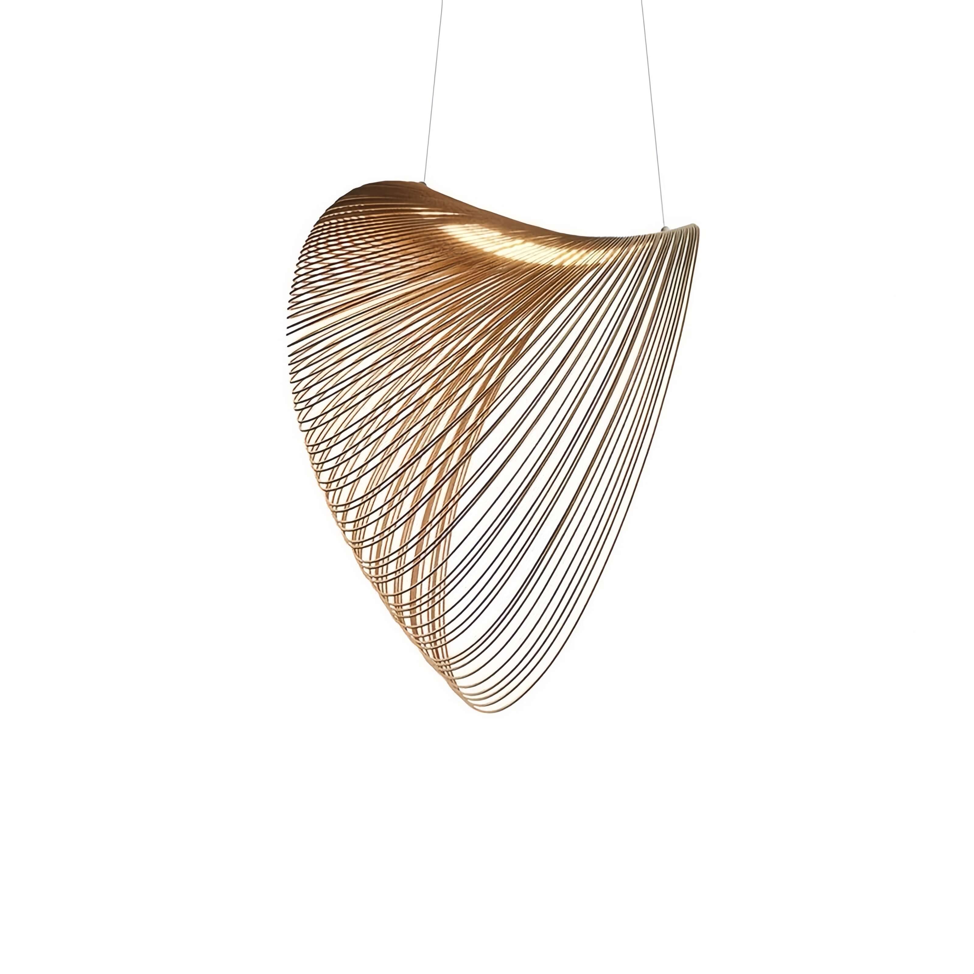 Zenno Art Deco Pendant Light - Irregular Wooden Design for Dining Room
