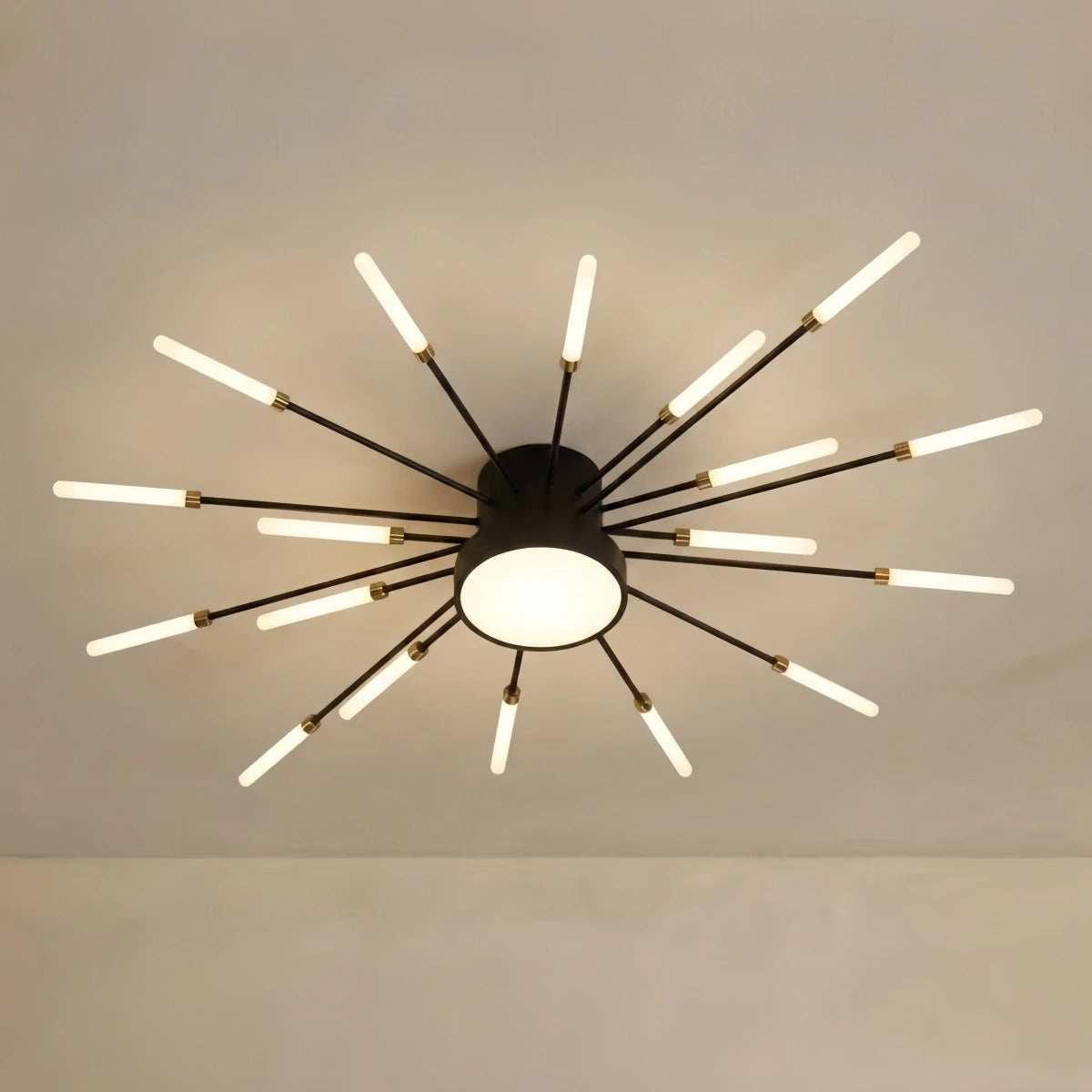 Nebula Modern Firework Ceiling Light – Gold/Black for Bedroom Dining Room Living Room