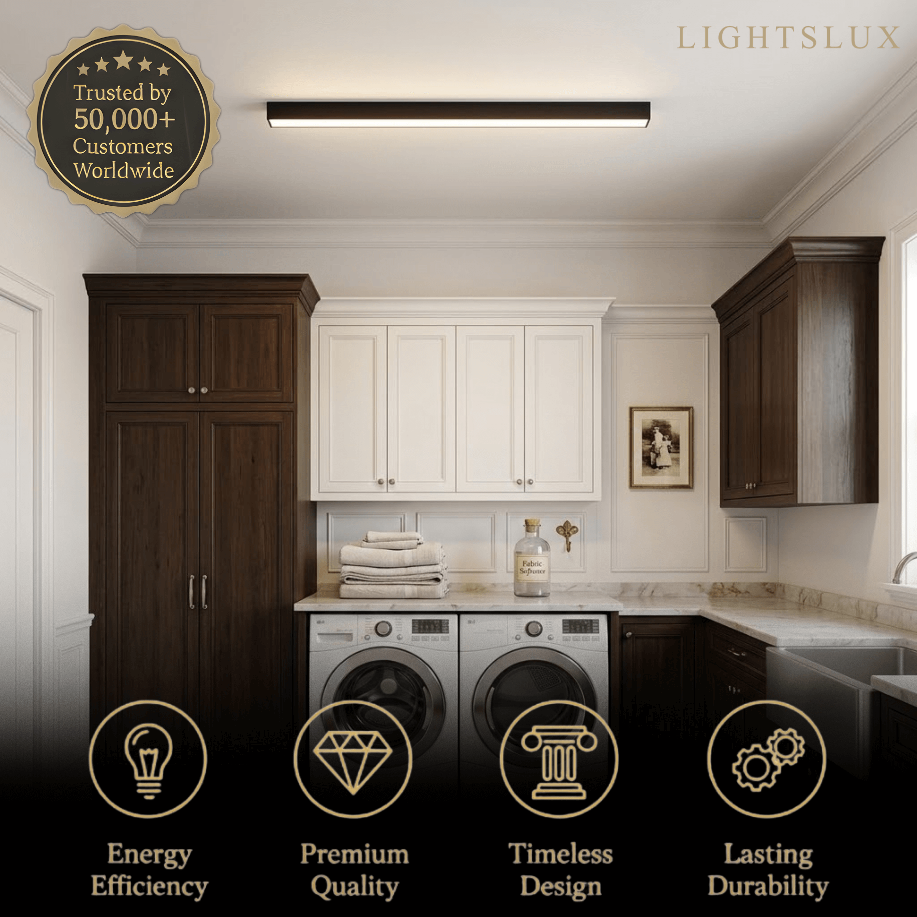 Arcato Minimalist Linear LED Ceiling Light