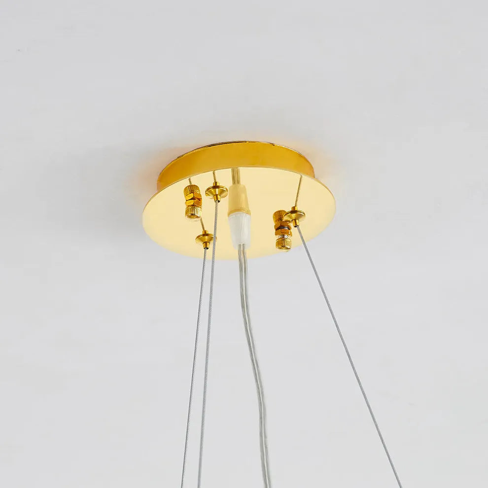 Modern Luxury Chandelier - Crystal Cluster & Gold Metal