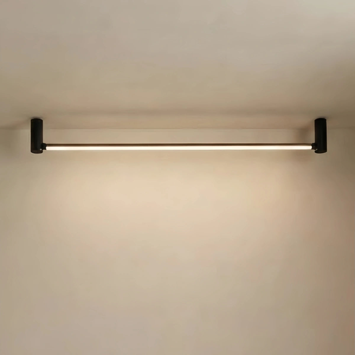 Arcato Modern Linear Ceiling Light - Black Metal / Acrylic for Living Room