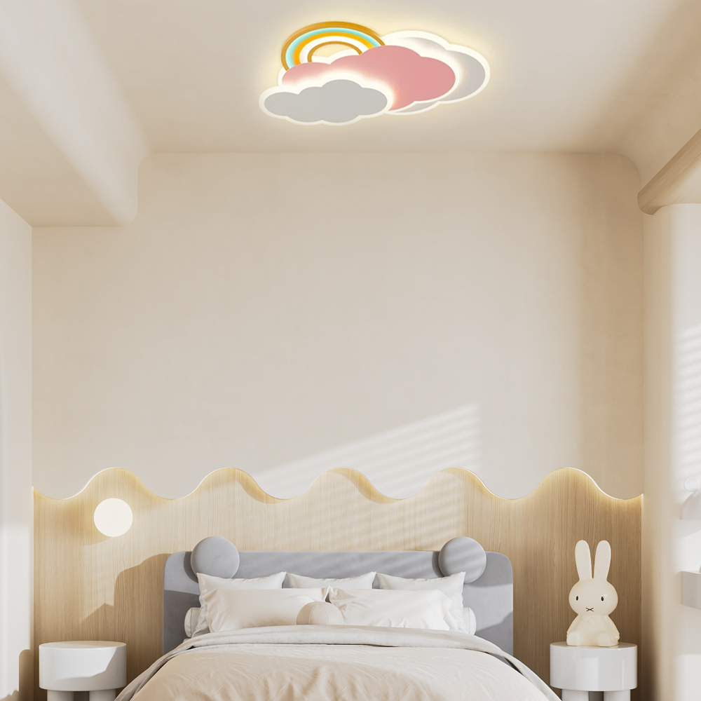 Modern Cloud Rainbow Ceiling Light Children's Room