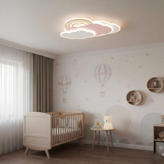 Vivara Cartoon Cloud-Shaped LED Flush Mount Ceiling Light – Kids Room Lamp