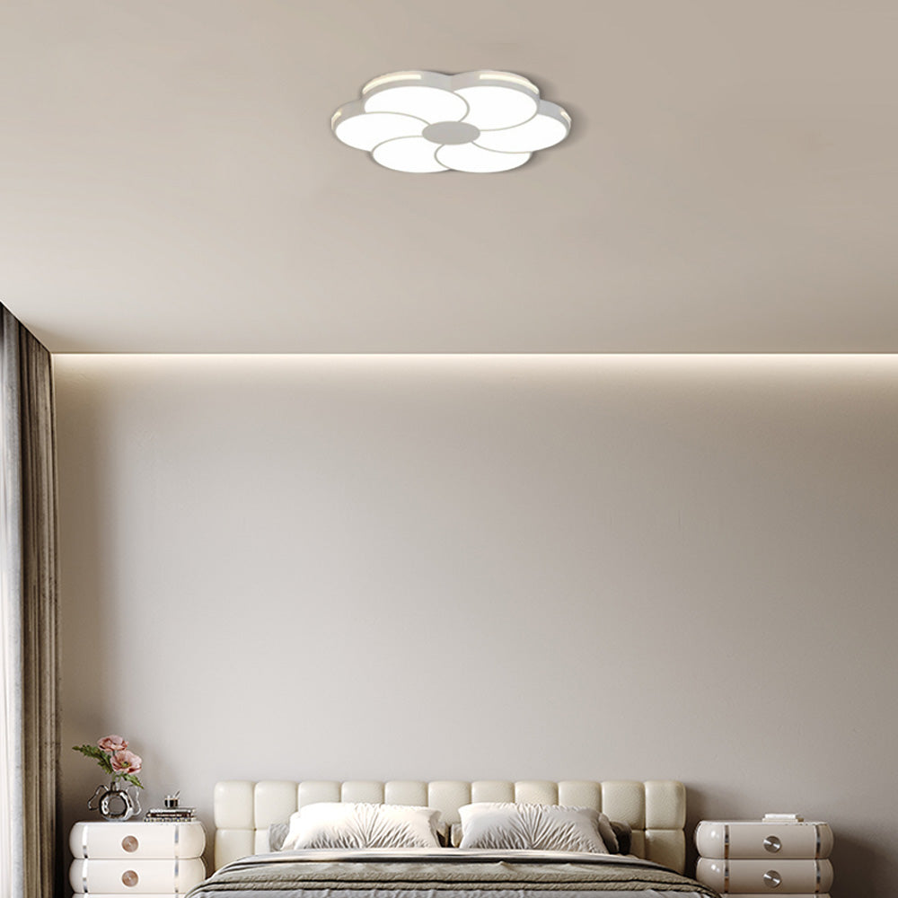 Dimmable Ceiling Light — White Metal & Acrylic Living Room
