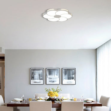 Dimmable Ceiling Light — White Metal & Acrylic Living Room