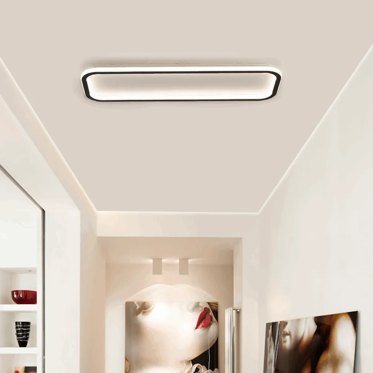 Ceiling Light – Metal/Silica Gel Fixture for Living Room