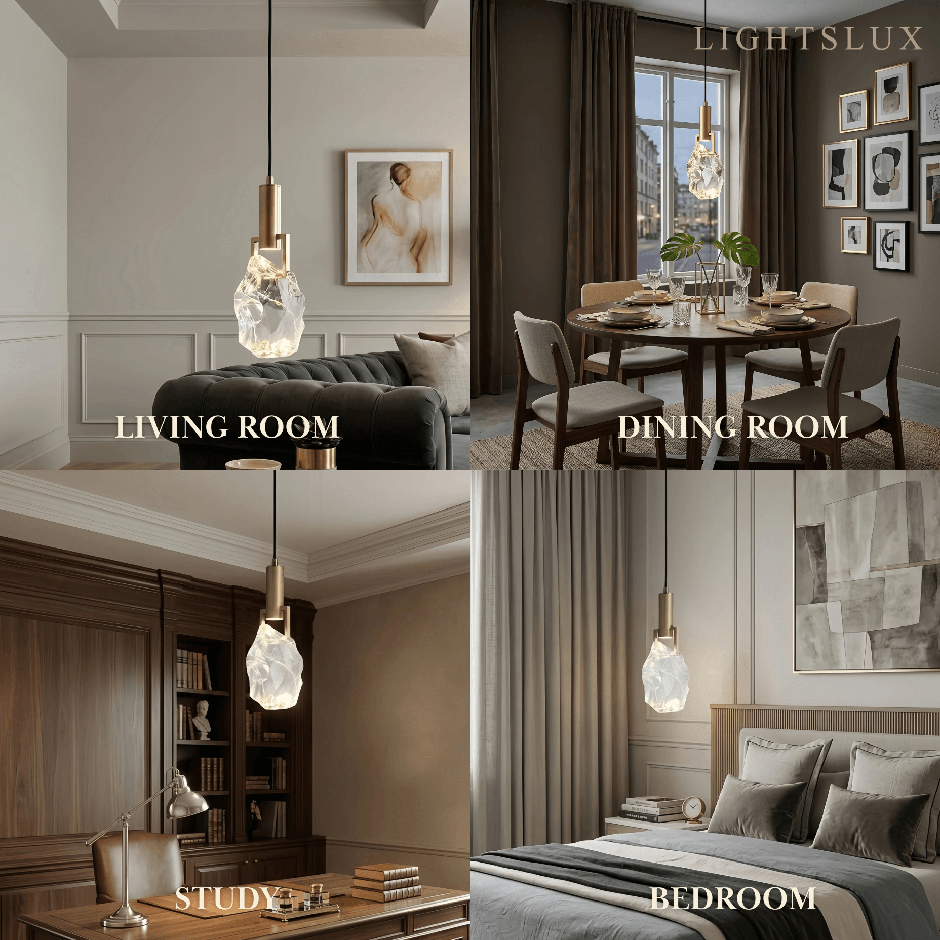 Excelis Modern Brass Pendant Light