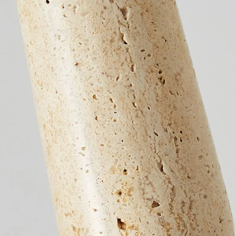 Pendant Light — Natural Wood & Stone Cylinder