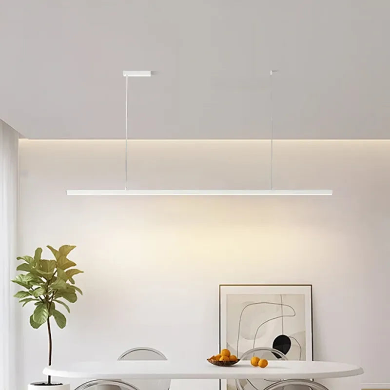 Arcato Modern LED Pendant Light – White/Black Metal/Glass for Dining Room