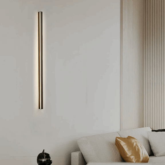 Arcato Minimalist Linear LED Wall Lamp – Black/Gold for Bedroom/Living Room