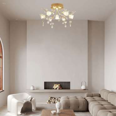 Metal & Glass Fixture Living Room/Bedroom