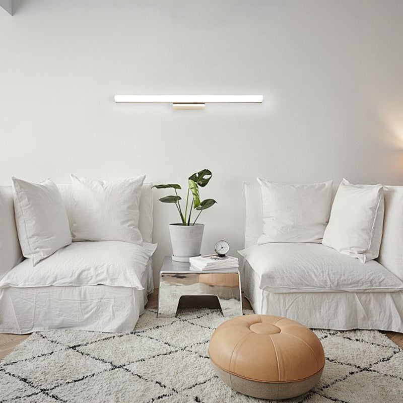 Minimalist Chrome Mirror Vanity Wall Lamp Linear Living Room-2
