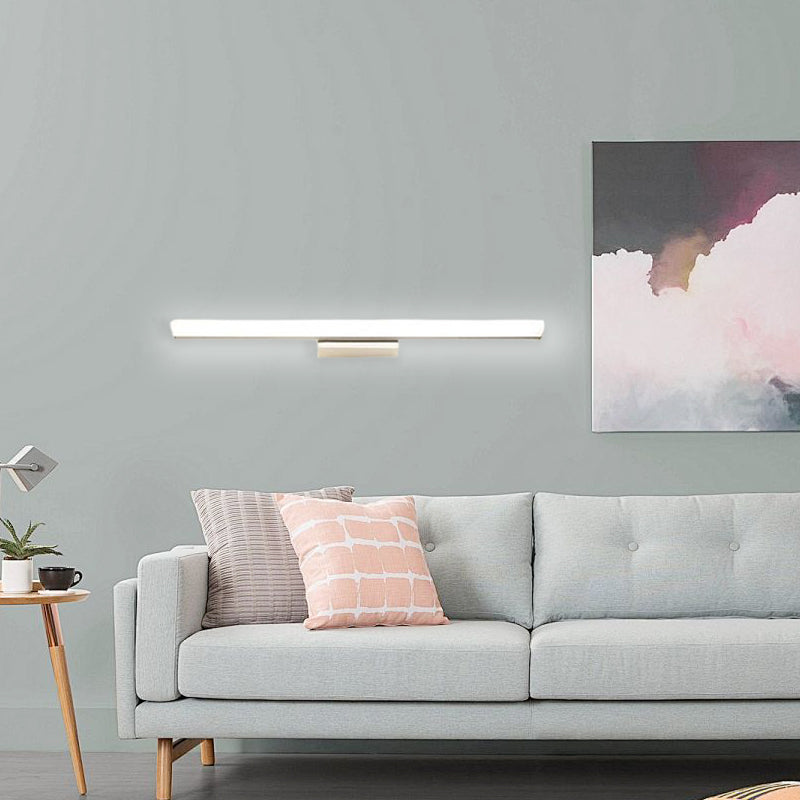 Minimalist Chrome  Mirror Vanity Wall Lamp Linear Living Room