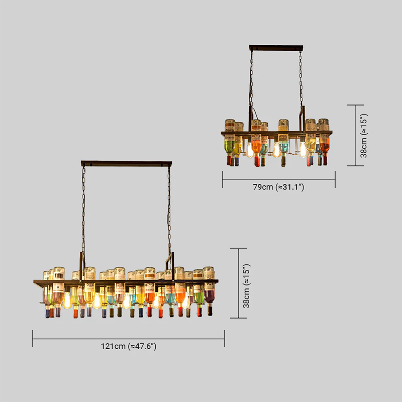 Art Deco Wine Bottle Pendant Light