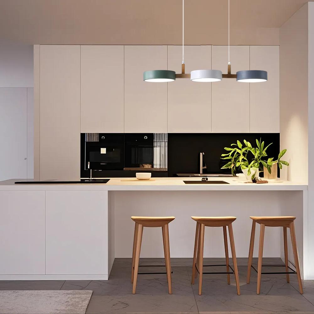 Nordic Pendant Light Circular 3 Head Kitchen Island