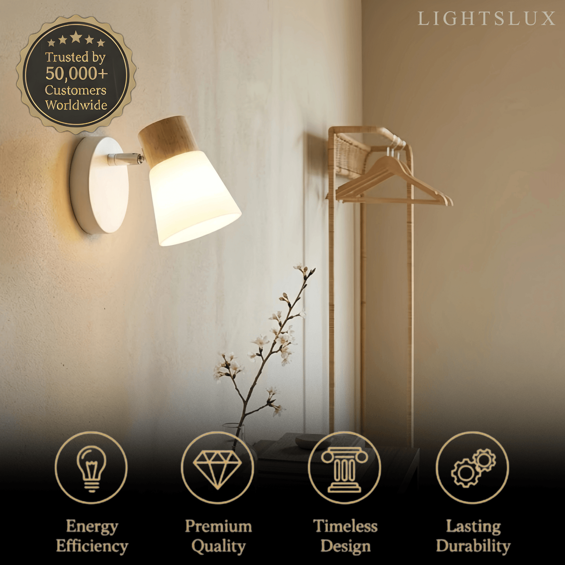 Crema Modern White Vanity Light