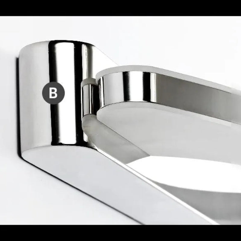 Modern Elliptical Vanity Light – Chrome Metal