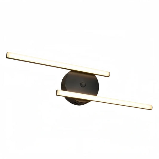 Arcato Modern Black/Silver Double Linear Wall Light
