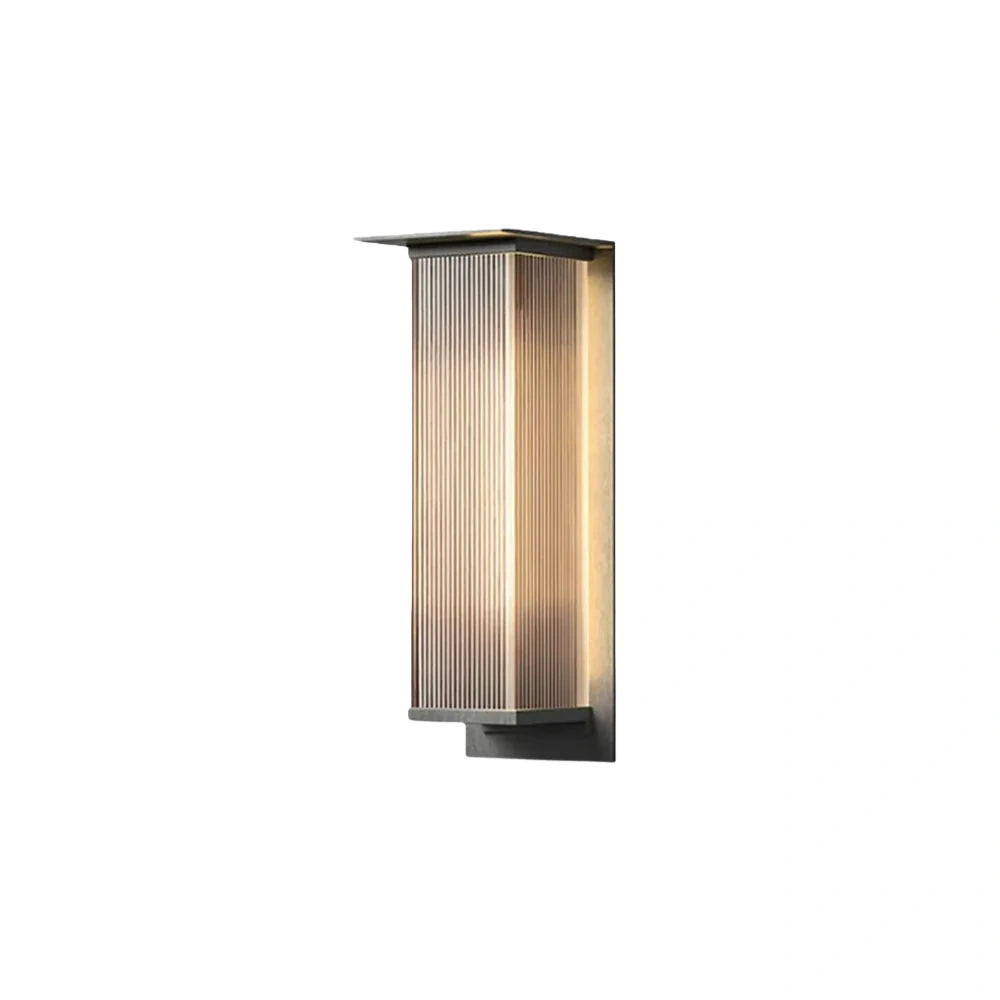 Irondale Industrial Rectangular LED Outdoor Wall Lamp – Waterproof Light for Courtyard