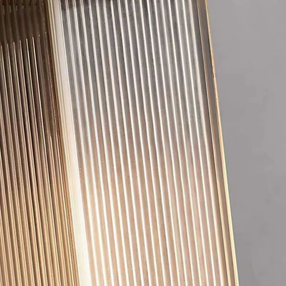 Industrial Rectangular Wall Lamp Glass Detail
