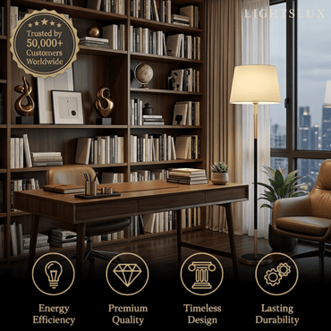 Zenno Modern Cylinder Fabric Floor Lamp