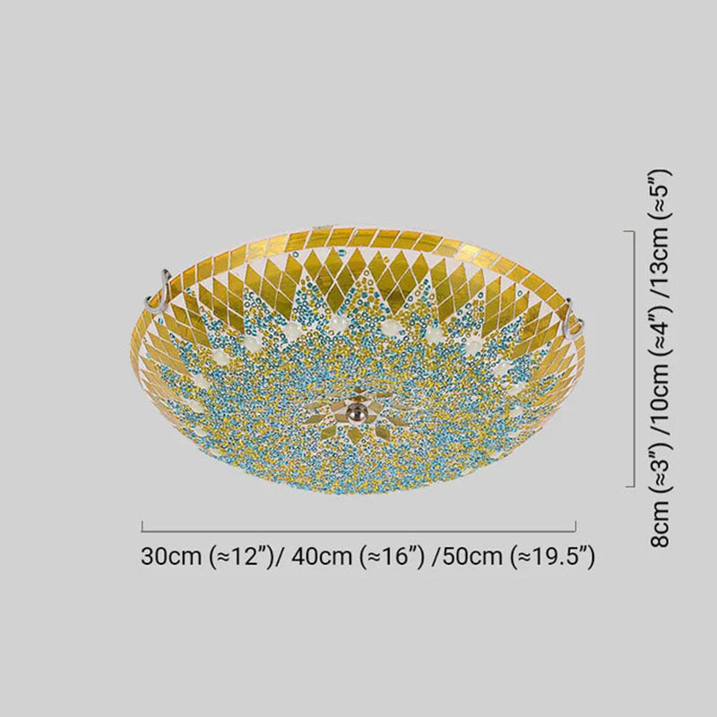 Ceiling Light Metal Glass