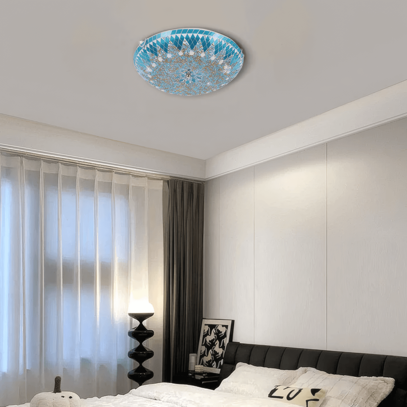 Ceiling Light Metal Glass Bedroom