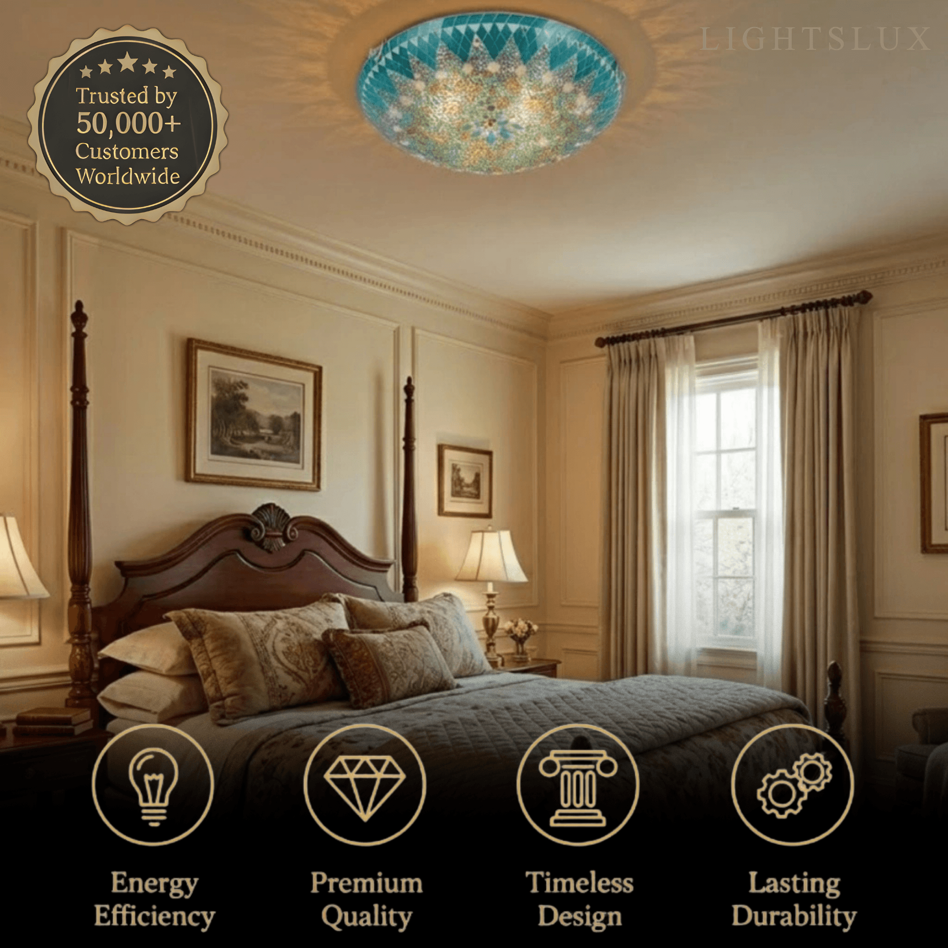 Mahara Mid-Century Ceiling Light