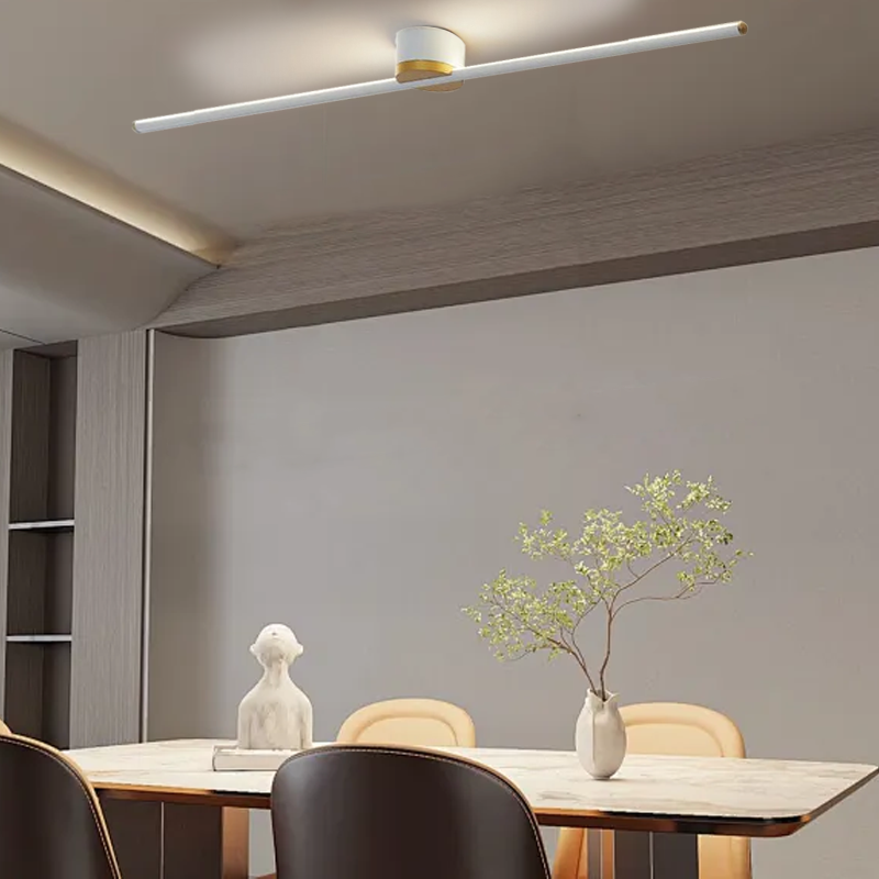 Modern White Ceiling Light Linear Dining Room 100cm A