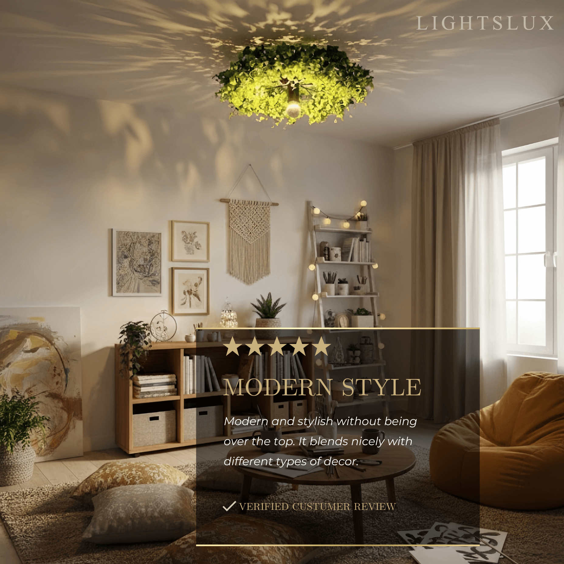 Botanica Art Deco Modern LED Ceiling Light