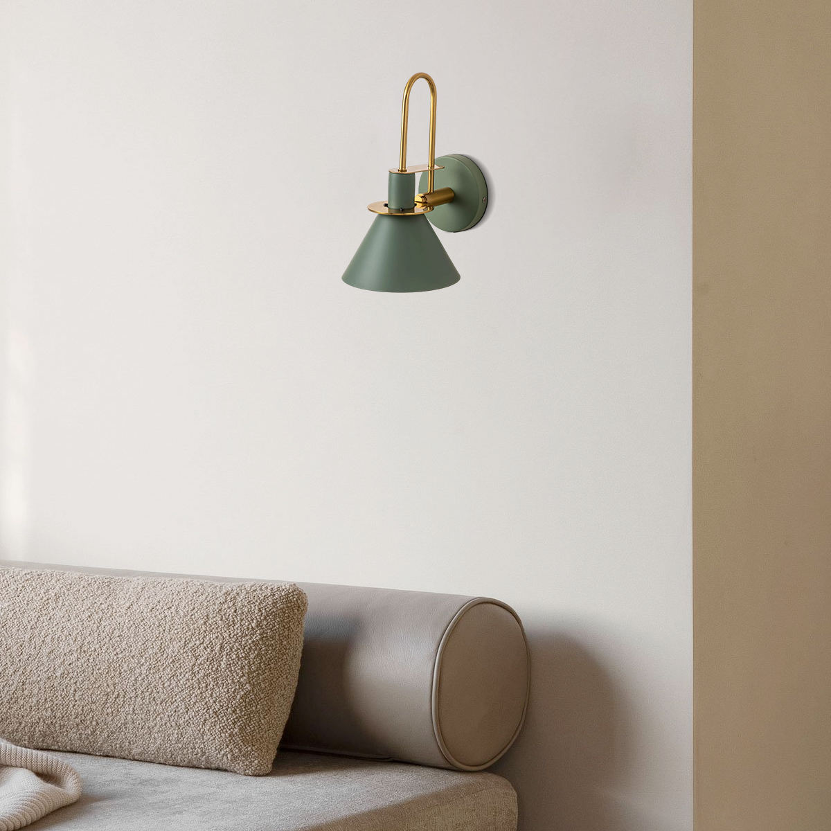 Irondale Nordic Conical Wall Lamp - Metal for Living Room/Bedroom